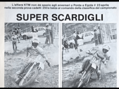 Ricordo storico per Scardigli: Era il 1984 quando incantò il pubblico facendo volare la sua Ktm sulla pista di casa